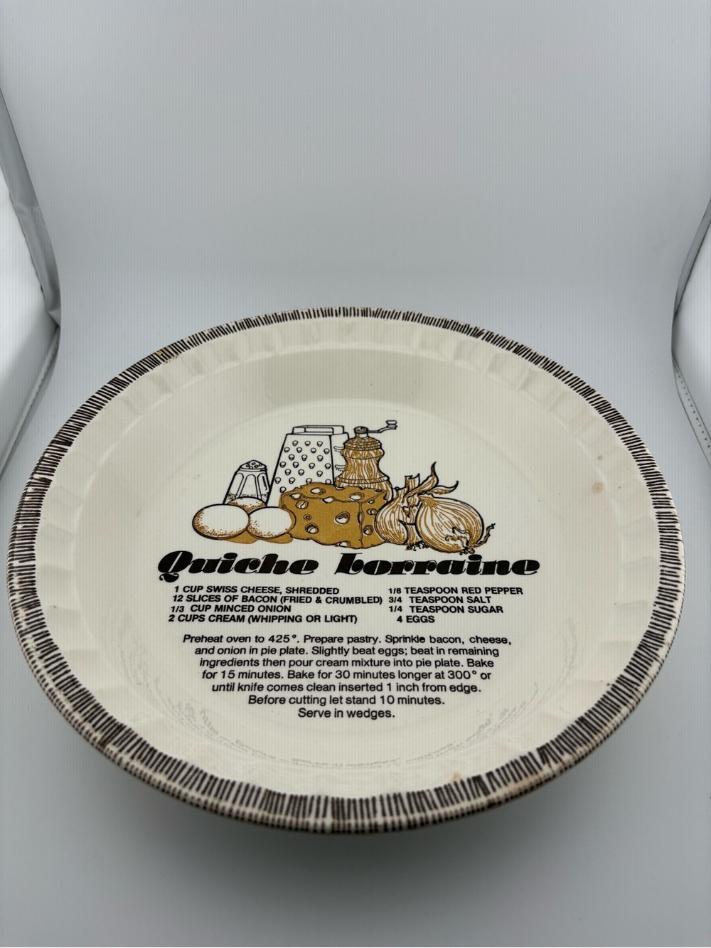 Royal China by Jeannette Vintage Quiche Lorraine Pie Plate